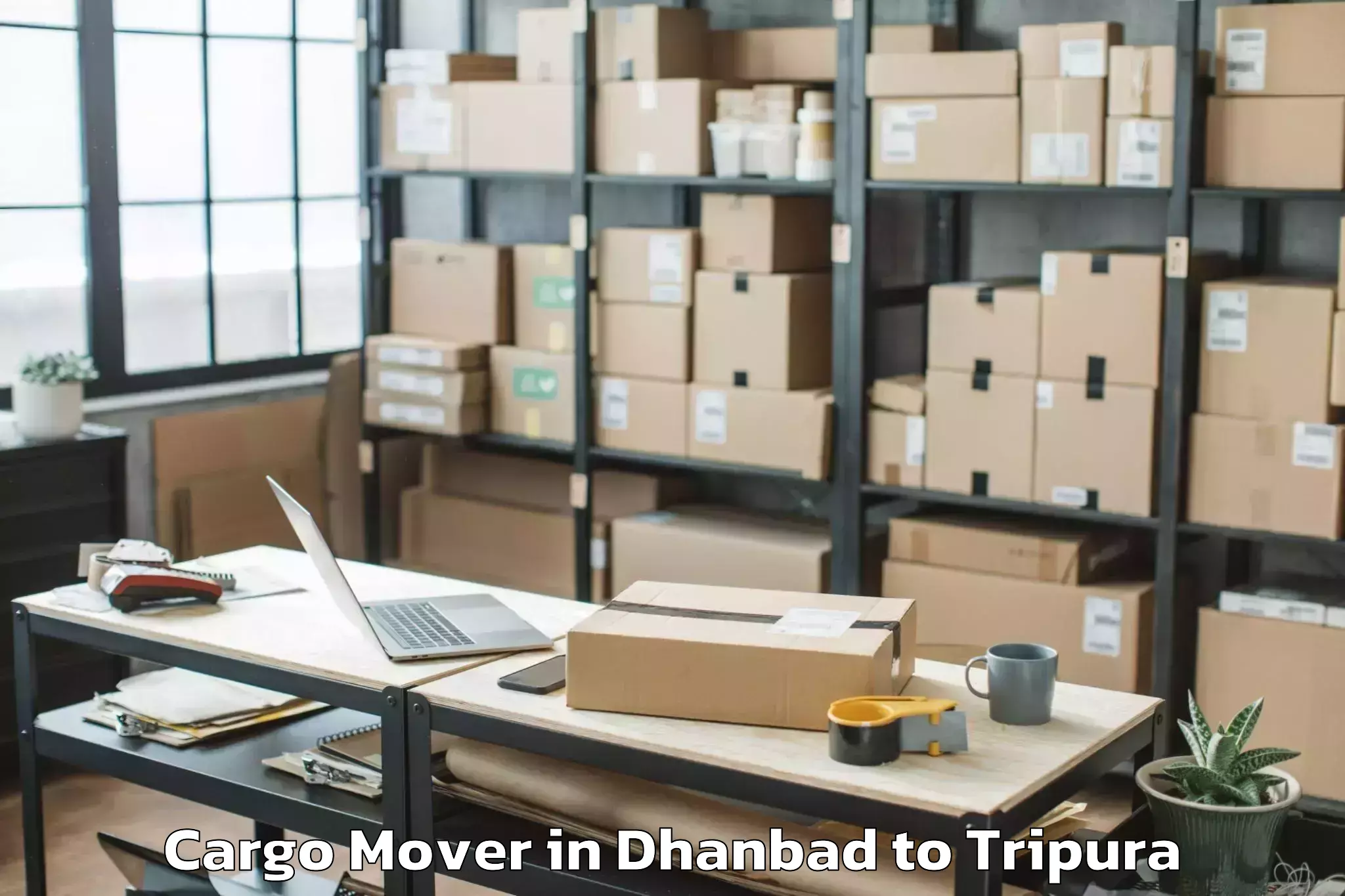 Top Dhanbad to Santirbazar Cargo Mover Available